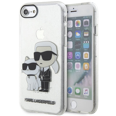 Husa Karl Lagerfeld iPhone 7/8/ SE 2020 / SE 2022 Transparent Hardcase Gliter Karl&Choupette