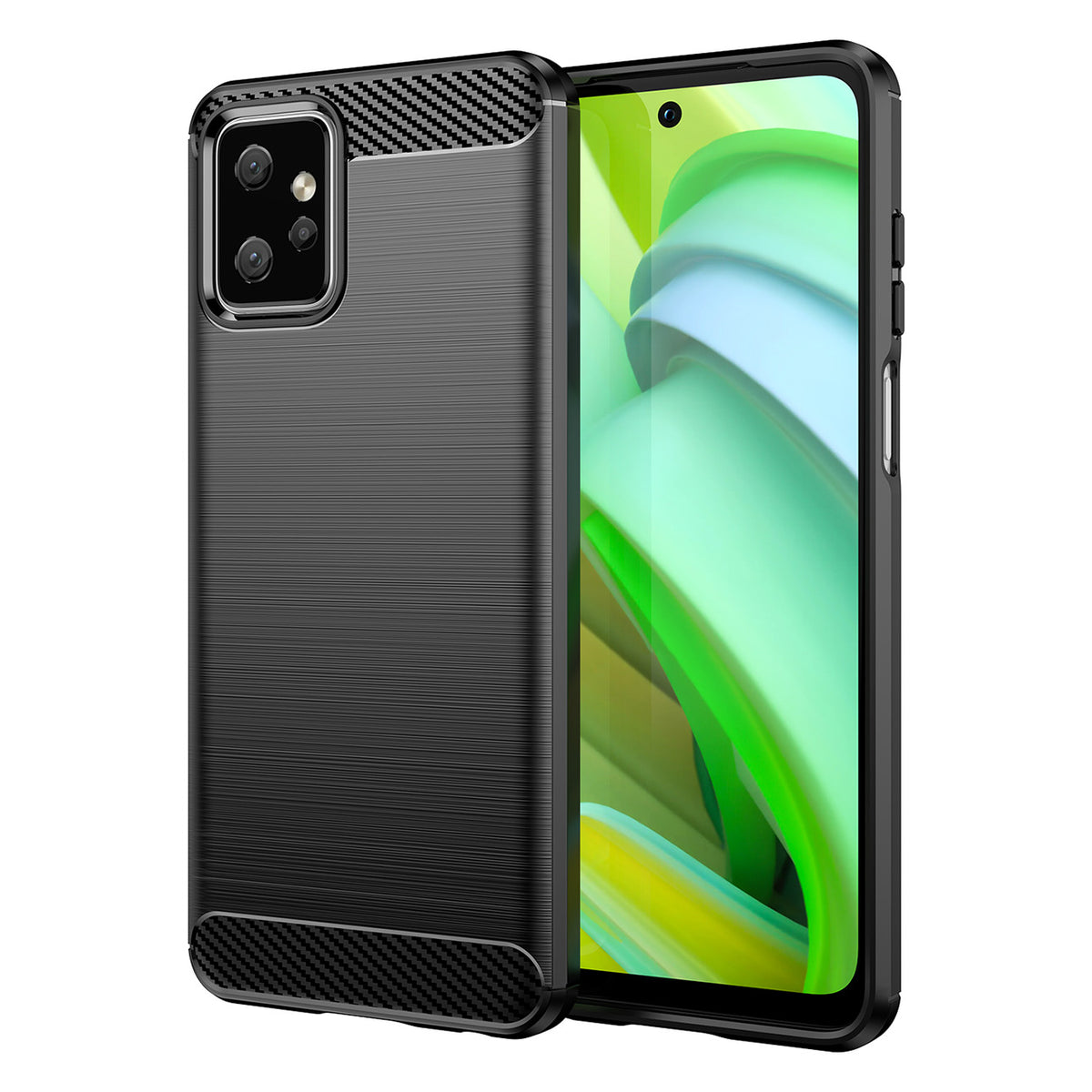 Husa Carbon pentru Motorola Moto G Power 2023 Flexible Silicone Carbon Negru