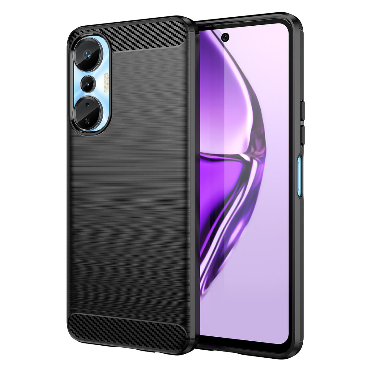 Husa Carbon pentru Infinix Hot 20S Flexible Silicone Carbon Negru