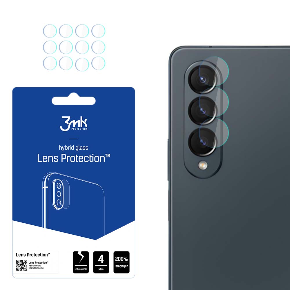 Folie 3mk Lens Protection™ Hybrid Camera Glass pentru Samsung Galaxy Z Fold 4 (Front)