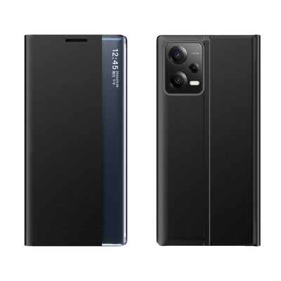 Husa New Sleep Cover pentru Xiaomi Redmi Note 12 5G / Poco X5 5G Cover cu Flip Stand Negru