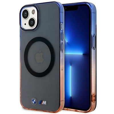 Husa BMW iPhone 14 6.1" Gri/Gri Hardcase Gradient Bumper Magsafe