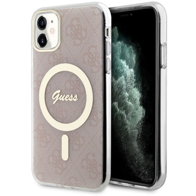 Husa Guess Guhmn61h4stp iPhone 11 6.1" Roz/Roz Hardcase 4G Magsafe