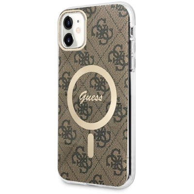 Husa Guess Guhmn61h4stw iPhone 11 6.1" Maro/Maro Hardcase 4G Magsafe
