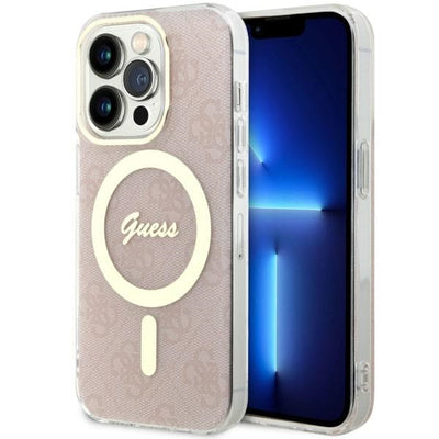 Husa Guess Guhmp14lh4stp iPhone 14 Pro 6.1" Roz/Roz Hardcase 4G Magsafe
