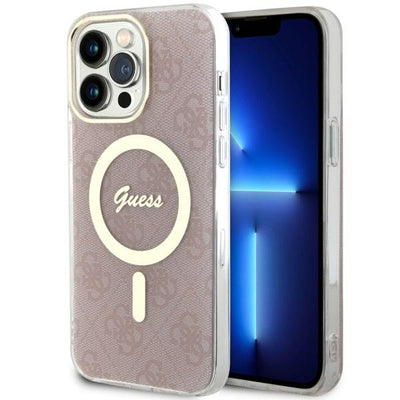 Husa Guess 4G Magsafe pentru iPhone 14 Pro Max - Roz