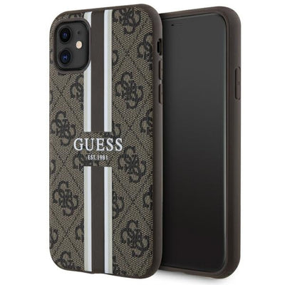Husa Guess Guhmn61p4rpsw iPhone 11 / Xr Maro/Maro Hardcase 4G Printed Stripes Magsafe