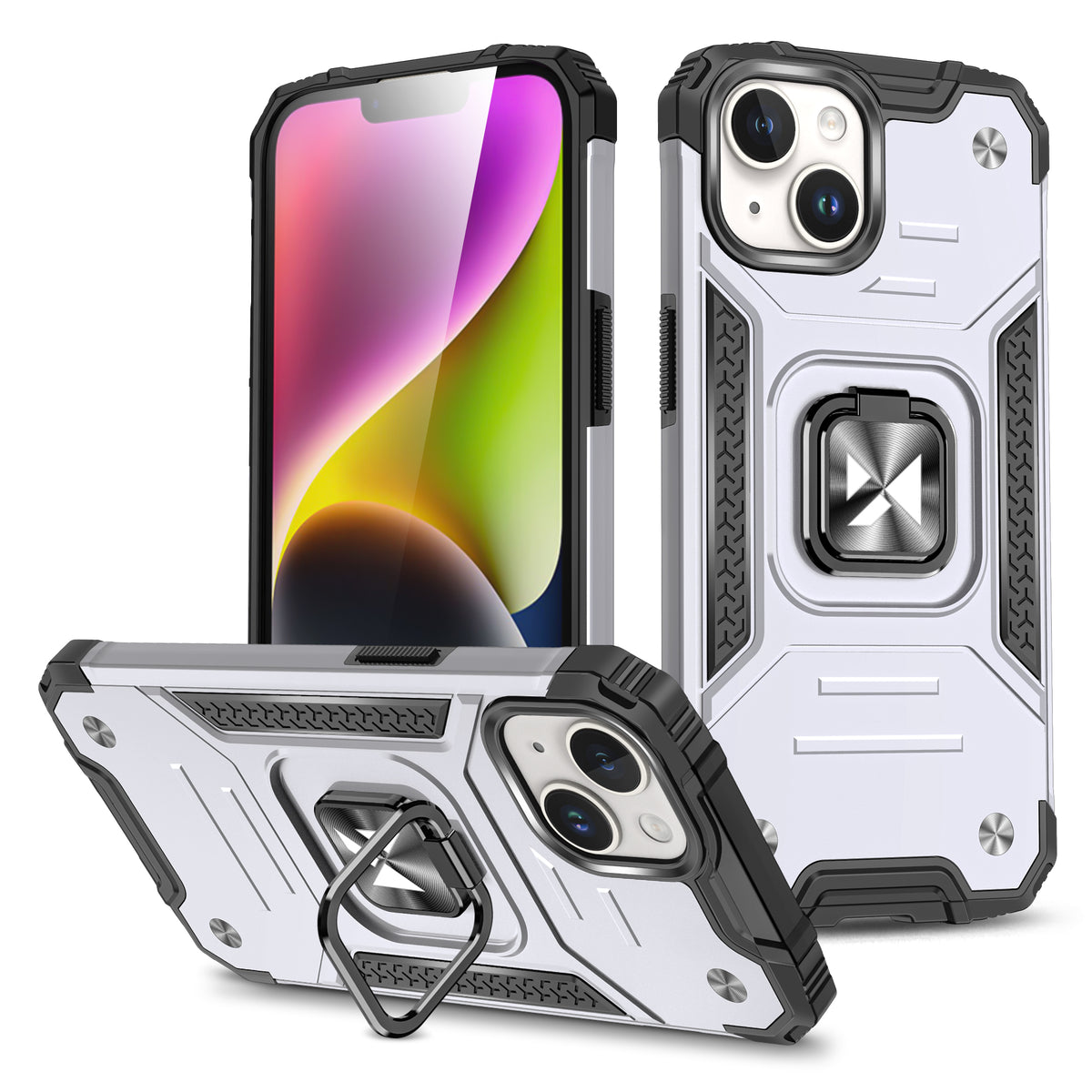 Husa Wozinsky Ring Armor iPhone 15 Plus iPhone 15 Plus Ring Armor - Argintiu