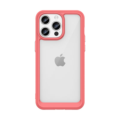 Husa Reinforced cu A Flexible Frame pentru iPhone 15 Pro Max Outer Space - Rosu
