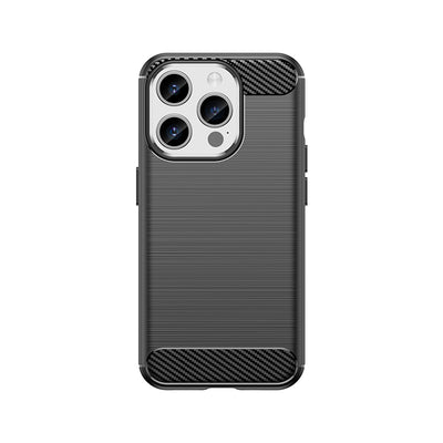 Husa Flexible Carbon Pattern pentru iPhone 15 Pro Carbon - Negru