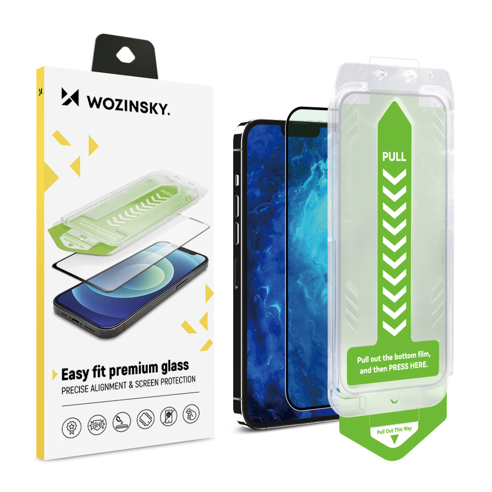 Folie 9H sticla cu Mounting Frame pentru iPhone 14 Plus Wozinsky Premium Glass - Negru