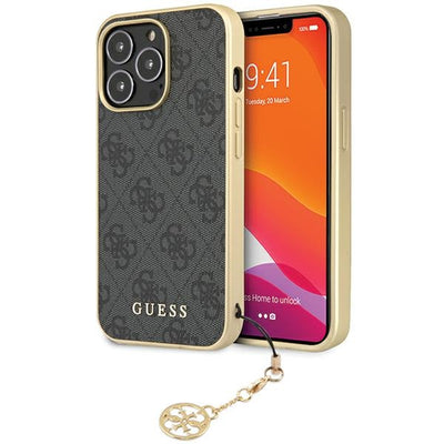 Husa Guess 4G Charms Collection pentru iPhone 14 Pro - Gri