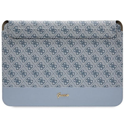 Husa Guess 4G Stripe Metal Logo pentru A 14" Laptop - Albastru