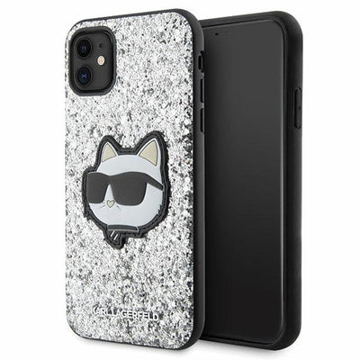 Husa Karl Lagerfeld Klhcn61g2cps iPhone 11 / Xr 6.1" Argintiu/Argintiu Hardcase Glitter Choupette Patch