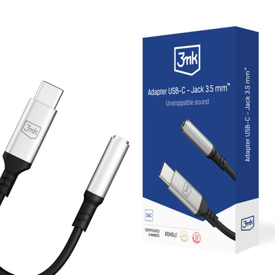 Adaptor 3mk Usb-c - 3.5 Mm Minijack - Argintiu