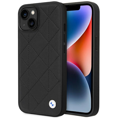 Husa BMW Bmhcp14s22rqdk iPhone 14 6.1" Negru/Negru Leather Quilted