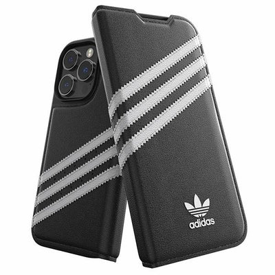 Husa Adidas OR Booklet PU iPhone 14 Pro Negru/Alb 50196
