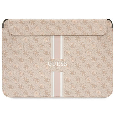 Husa laptop Guess 4G Printed Stripes Cover pentru A 14" Laptop - Roz