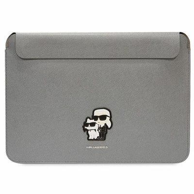 Husa Karl Lagerfeld Saffiano Karl&Choupette pentru A 14" Laptop - Argintiu