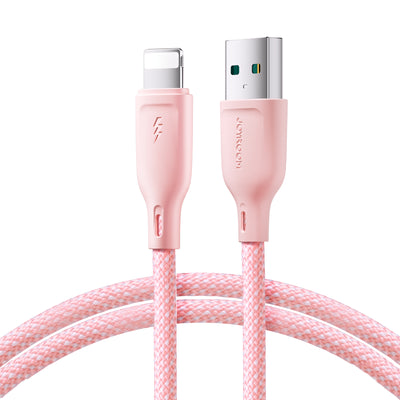 Cablu Joyroom Multi-color Series S-a34 Usb-a / Lightning 3A 1m - Roz