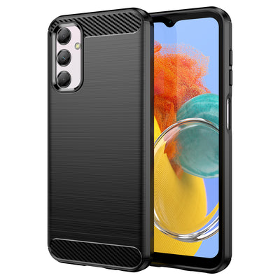 Husa Flexible Carbon Pattern pentru Samsung Galaxy M14 Carbon - Negru