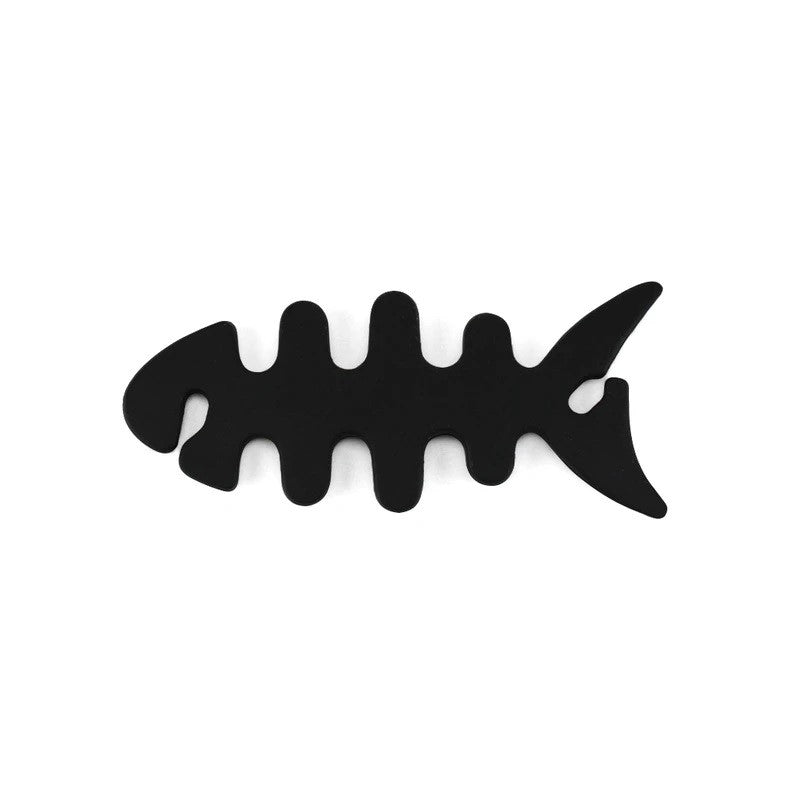 Cablu Fish-shaped Casti Wrap - Negru