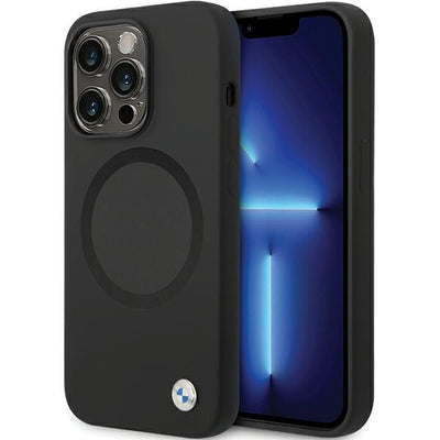 Husa BMW Bmhmp14xsilbk2 pentru iPhone 14 Pro Max 6.7" - Negru Signature Liquid Silicone Magsafe