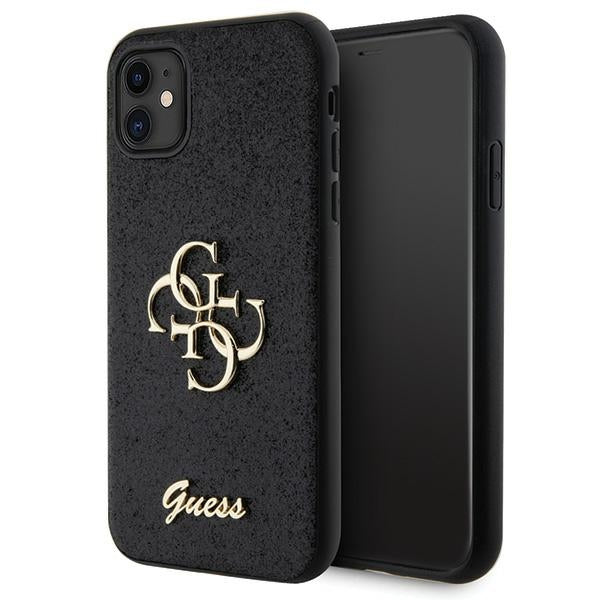 Husa Guess Guhcn61hg4sgk pentru iPhone 11 / Xr - Negru Glitter Script Big 4G
