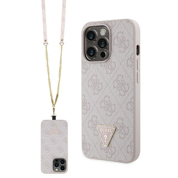 Husa Guess Guhcp13lp4tdscpp pentru iPhone 13 Pro / 13 - Roz Crossbody 4G Metal Logo