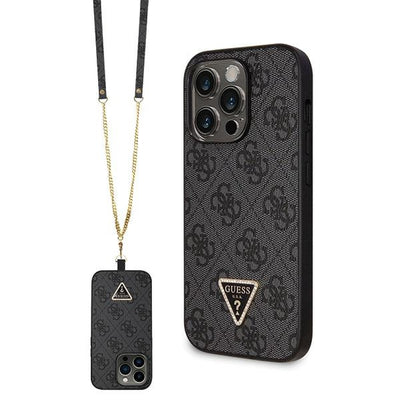 Husa Guess Guhcp14lp4tdscpk pentru iPhone 14 Pro - Negru Crossbody 4G Metal Logo