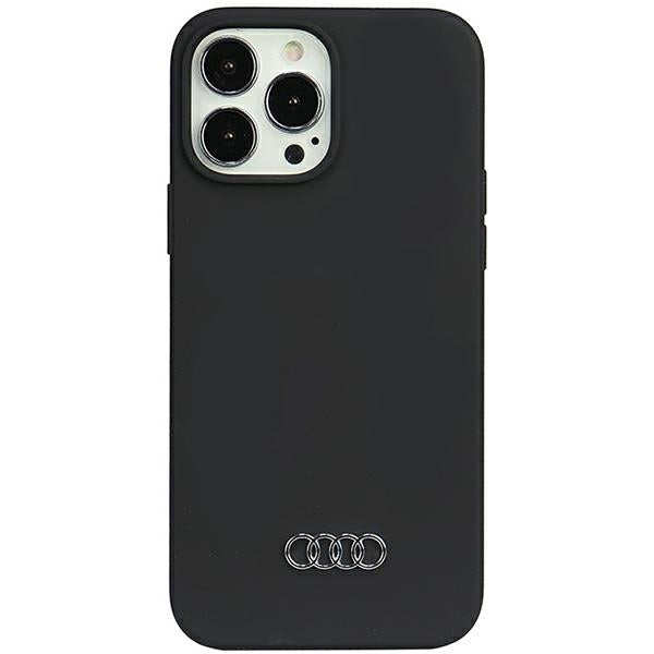 Husa Audi Silicone iPhone 13 Pro Max 6.7" Negru/Negru Hardcase Au-lsrip13pm-q3/D1-bk