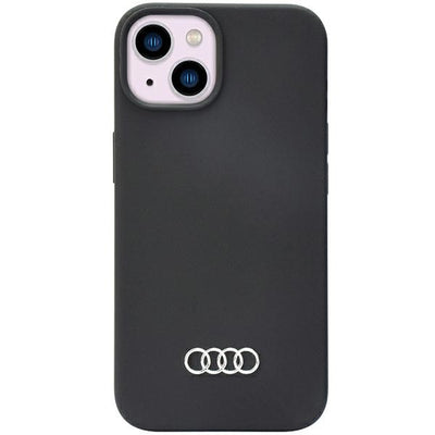 Husa Audi Silicone iPhone 14 6.1" Negru/Negru Hardcase Au-lsrip14-q3/D1-bk