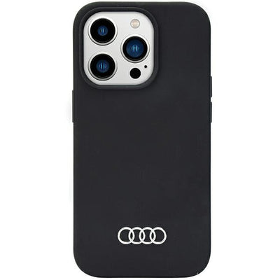 Husa Audi Silicone iPhone 14 Pro 6.1" Negru/Negru Hardcase Au-lsrip14p-q3/D1-bk