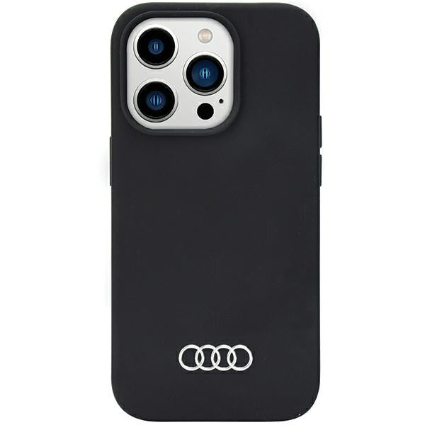 Husa Audi Silicone iPhone 14 Pro Max 6.7" Negru/Negru Hardcase Au-lsrip14pm-q3/D1-bk