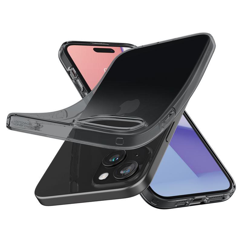 Husa Spigen Crystal Flex iPhone 15 Plus - Gri-Transparent