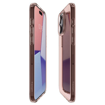 Husa Spigen Crystal Flex pentru iPhone 15 Pro Max - Roz/Transparent