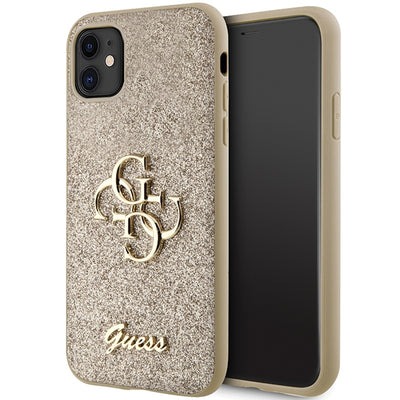 Husa Guess Guhcn61hg4sgd pentru iPhone 11 / Xr - Auriu Glitter Script Big 4G