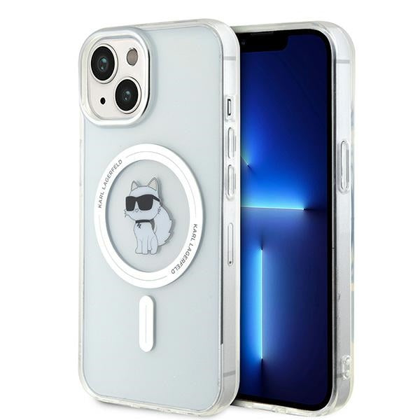 Husa Karl Lagerfeld IML Choupette Magsafe pentru iPhone 15 - Transparent