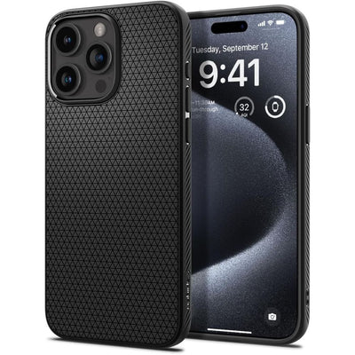 Husa Spigen Liquid Air iPhone 15 Pro - Matte Negru