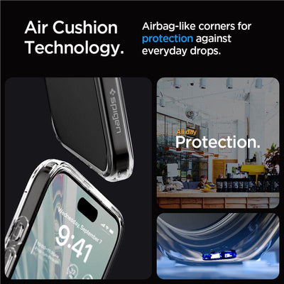 Husa Spigen Crystal Hybrid pentru iPhone 15 Pro Max - Transparent