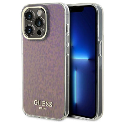 Husa Guess Guhcp15lhdecmp iPhone 15 Pro 6.1" Roz/Roz Hardcase IML Faceted Mirror Disco Iridescent