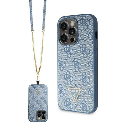 Husa Guess Guhcp15lp4tdscpb iPhone 15 Pro 6.1" Albastru/Albastru Hardcase Crossbody 4G Metal Logo