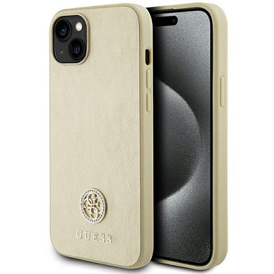 Husa Guess Guhcp15mps4dgpd iPhone 15 Plus 6.7" Auriu/Auriu Hardcase Strass Metal Logo