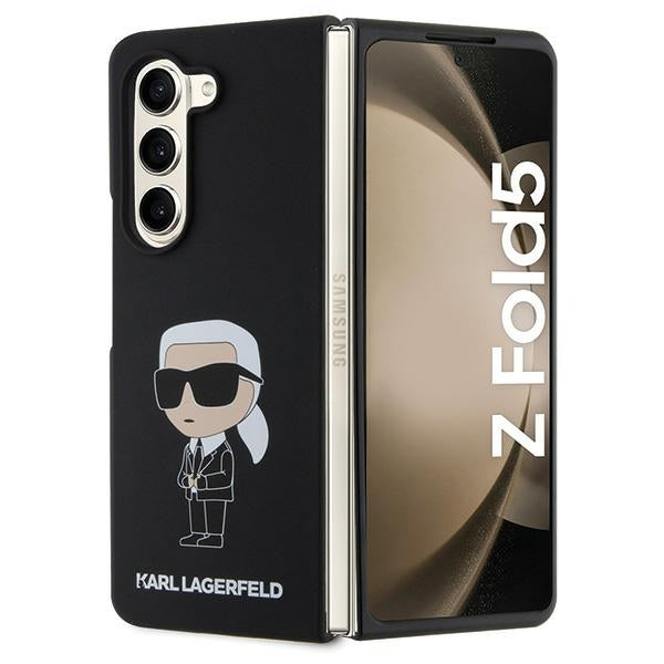 Husa Karl Lagerfeld Klhczfd5snikbck Z Fold5 Hardcase Negru/Negru Silicone Ikonik