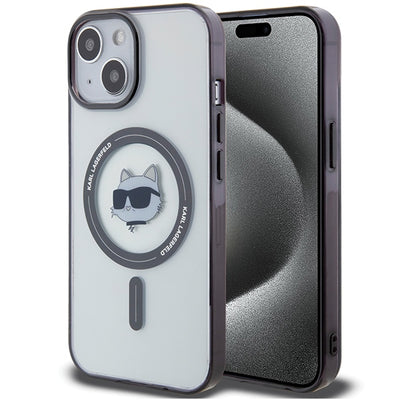 Husa Karl Lagerfeld iPhone 15 Plus 6.7" Transparent Hardcase IML Choupette`S Head Magsafe