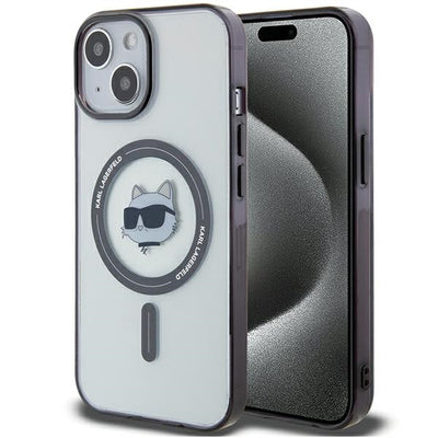 Husa Karl Lagerfeld iPhone 15 6.1" Transparent Hardcase IML Choupette`S Head Magsafe