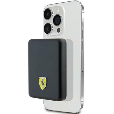 Acumulator extern Ferrari Metal Logo Magsafe 15W 5000mAh - Negru