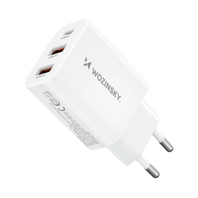 Incarcator priza Wozinsky Cwcucw 30W Usb-c / 2 X Usb-a - Alb