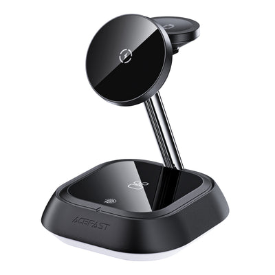 Incarcator priza 3in1 Acefast E16 15W Inductive Charging Station pentru Phone / Casti / Watch - Negru