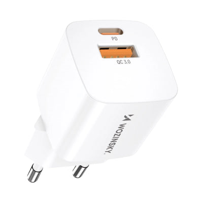 Incarcator priza Wozinsky Cmwcw 20W Usb-c / Usb-a - Alb